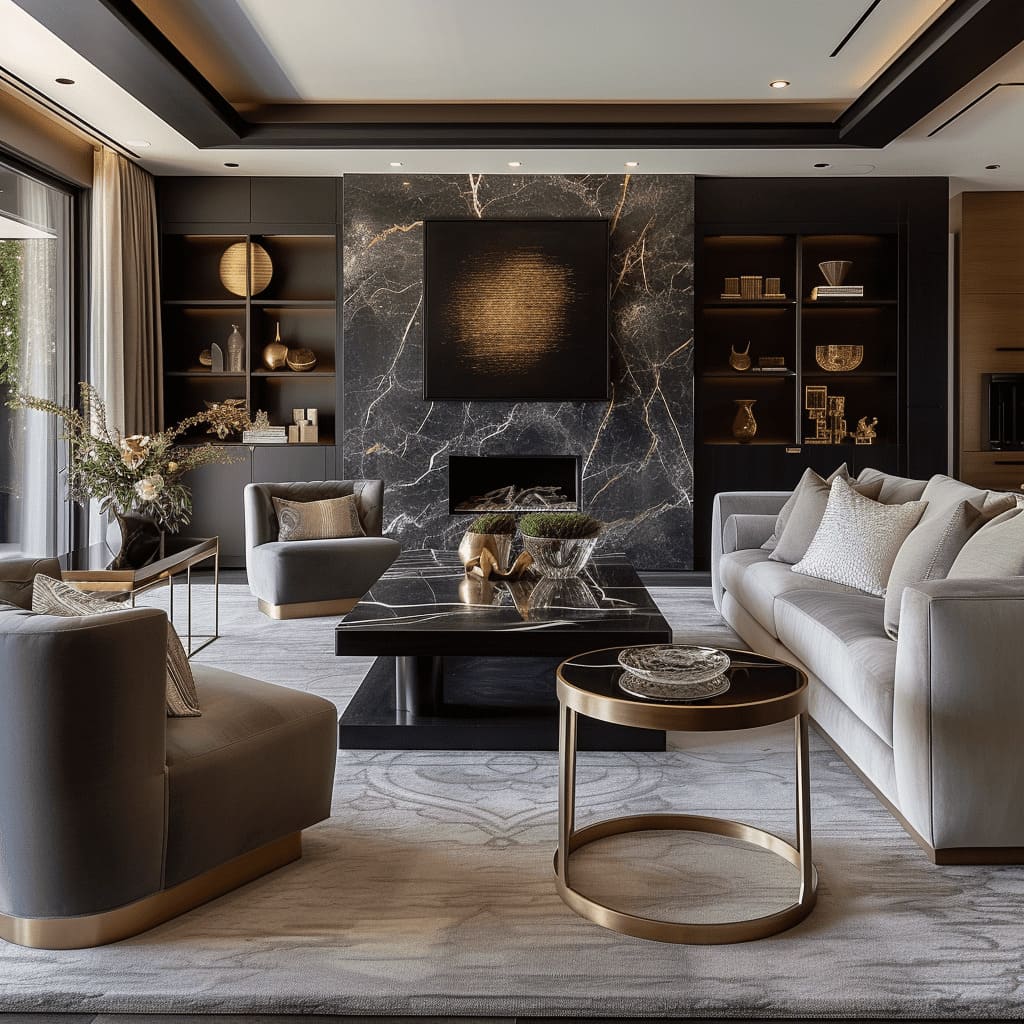 High-quality furnishings and customized interior design create an atmosphere of luxury