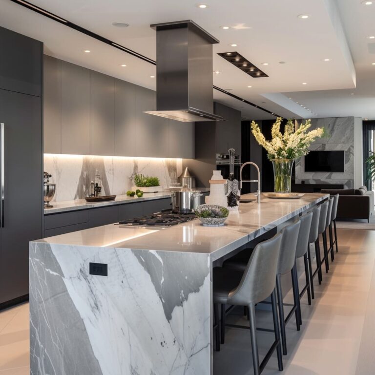 Sleek Elegance: Contemporary Luxury Kitchen Interior Design