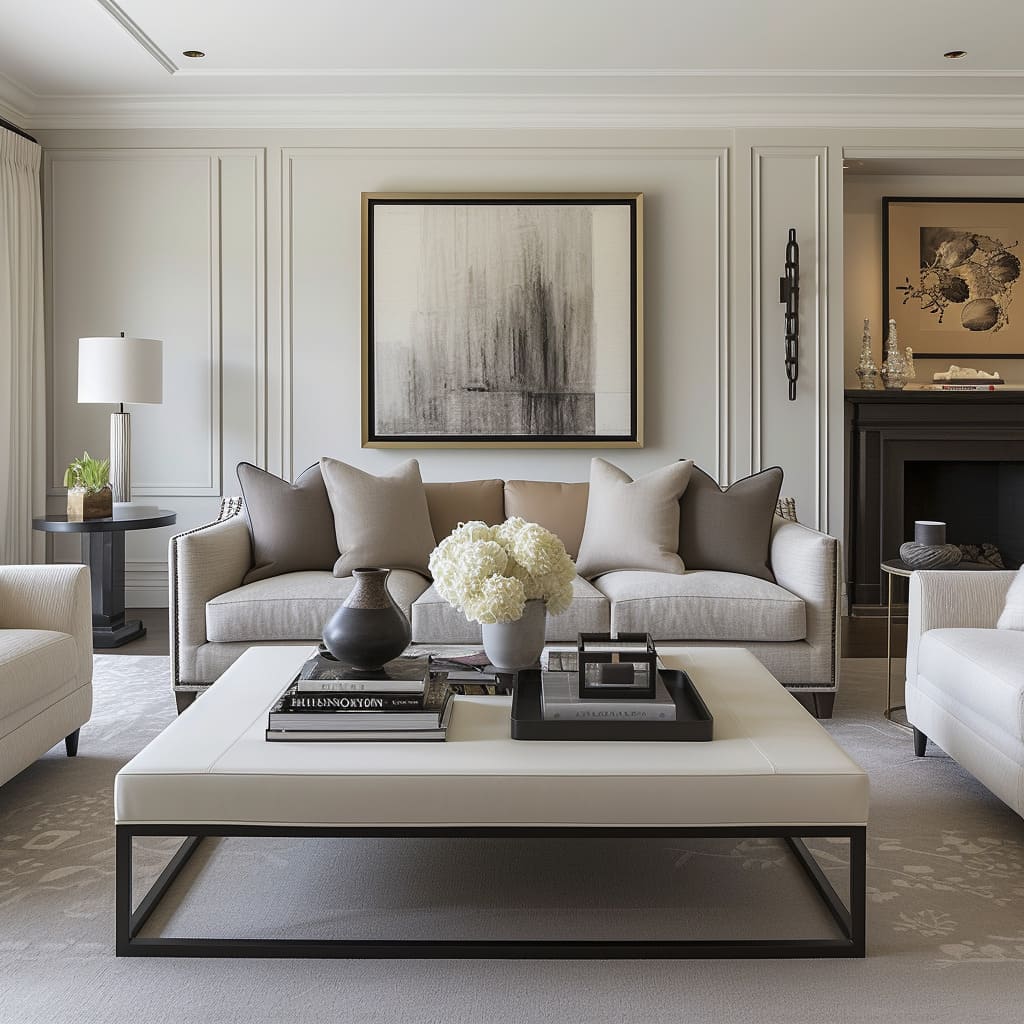 Interior serenity is achieved through a blend of interior charm and character