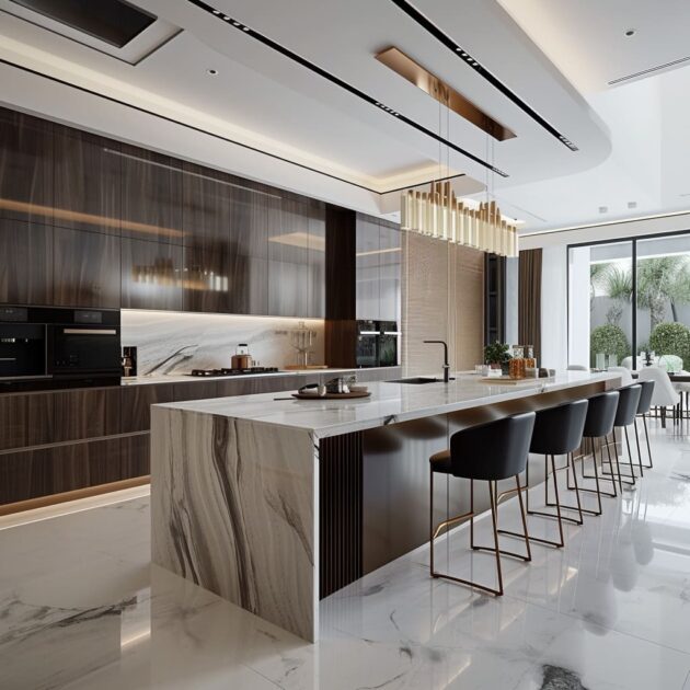 Sleek Elegance: Contemporary Luxury Kitchen Interior Design