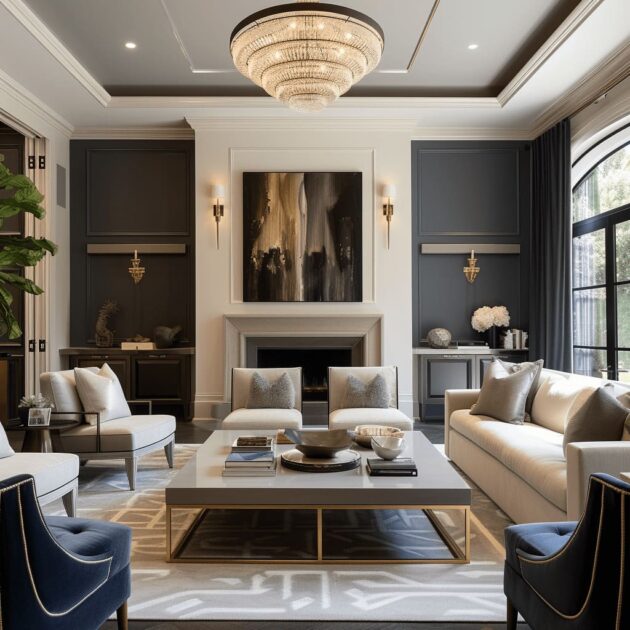 Bespoke Contemporary Luxury Living Room Interior Design | FH