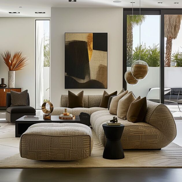 Picture of How Textured Fabrics Transform Home Living Room Interiors