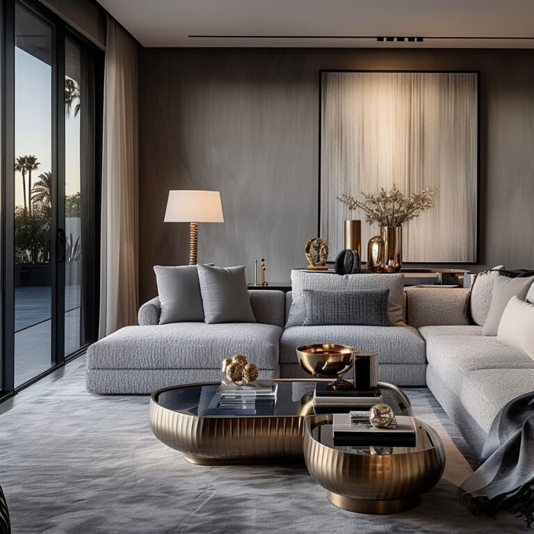 Modern Luxury: Gray Tones in Minimalist Interior Elegance