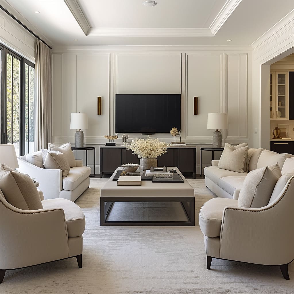 Personal touches make a contemporary classic family room feel like home