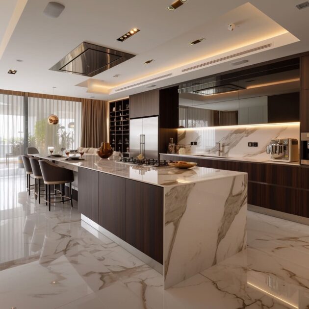 Sleek Elegance: Contemporary Luxury Kitchen Interior Design