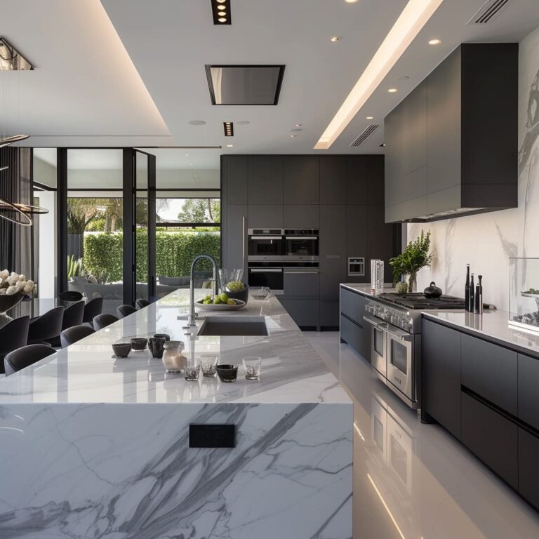 Sleek Elegance: Contemporary Luxury Kitchen Interior Design