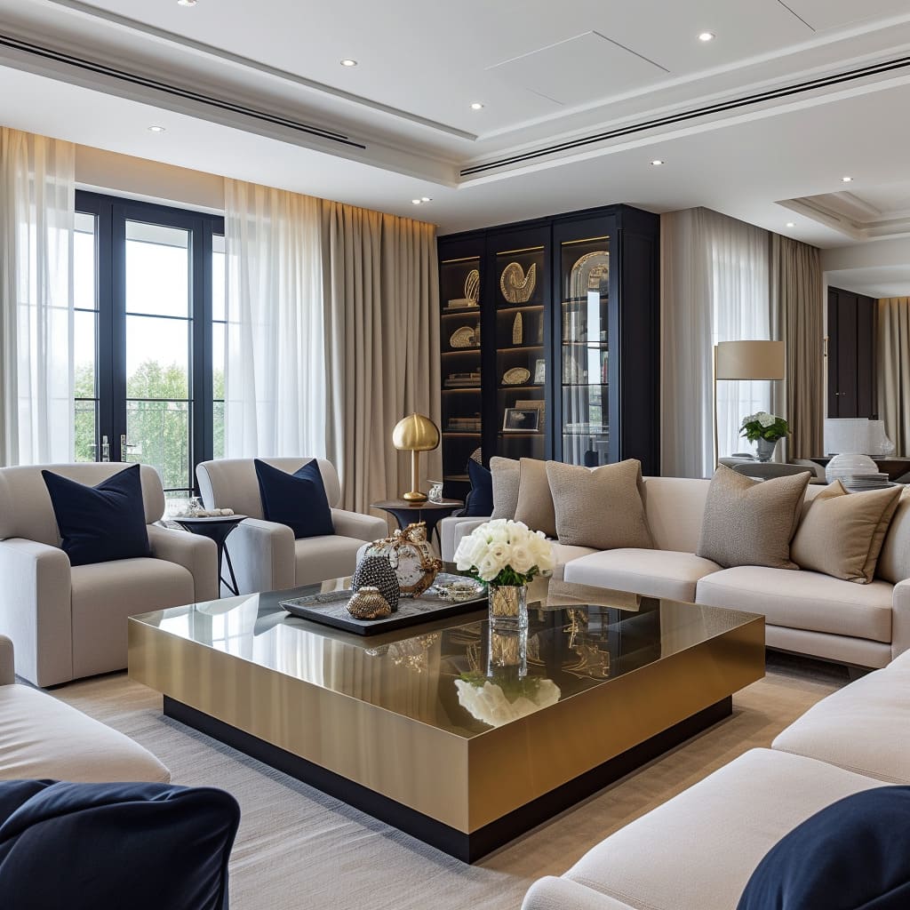 The Neo-Luxe Interior Design incorporates a variety of textures