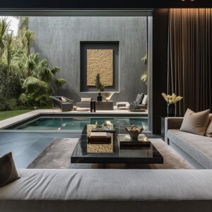 Modern Luxury: Gray Tones in Minimalist Interior Elegance