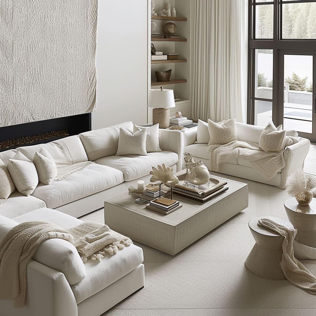 The coordinated decor and classic style combine to achieve a balanced design in the contemporary classic lounge