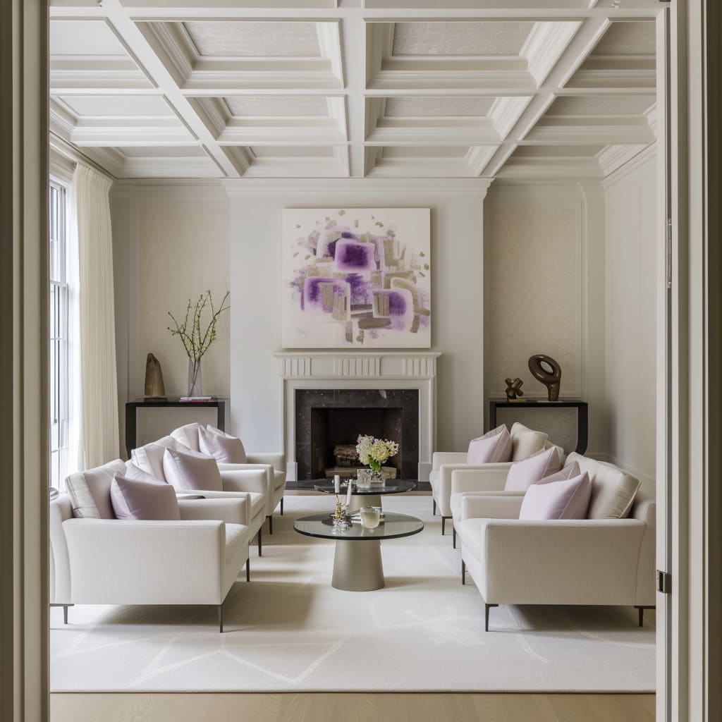 The drawing room's innovative design journey enhances the ambiance