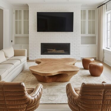 Image showcasing Modern Luxury and Organic Minimalism in Livign Room Design