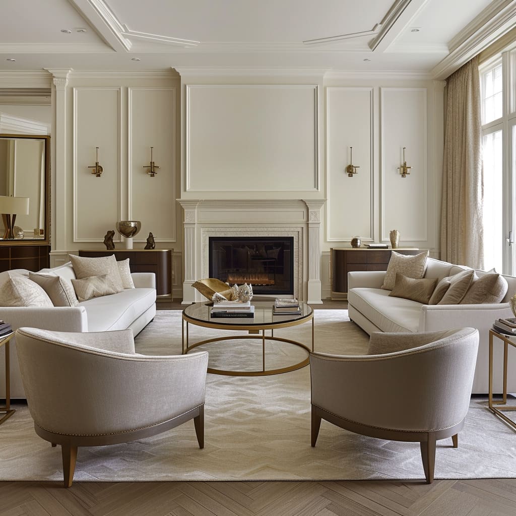 The plush cushions and inviting atmosphere make this one of the most graceful living rooms