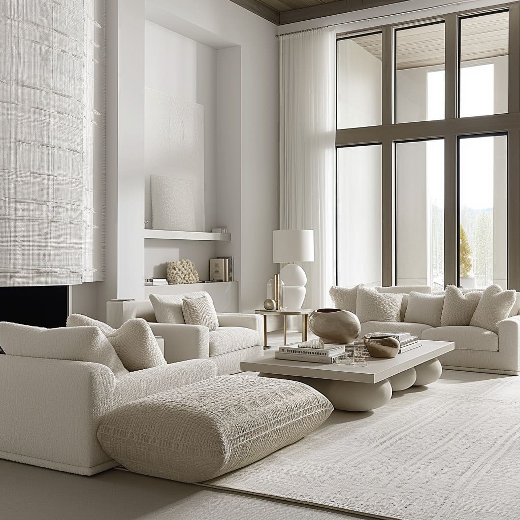 The room's soft color scheme and timeless design create a serene ambiance