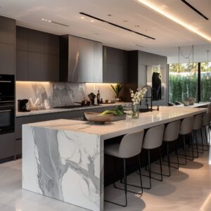 Sleek Elegance: Contemporary Luxury Kitchen Interior Design