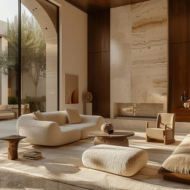 Minimalist Living Room Interiors with Natural Materials | FH