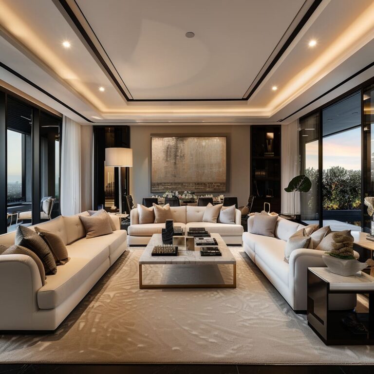 A Dive into Luxury Transitional Living Room Interior Design