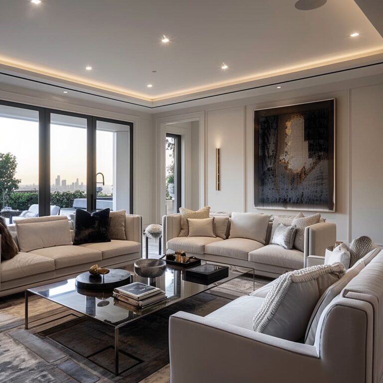 A Dive into Luxury Transitional Living Room Interior Design