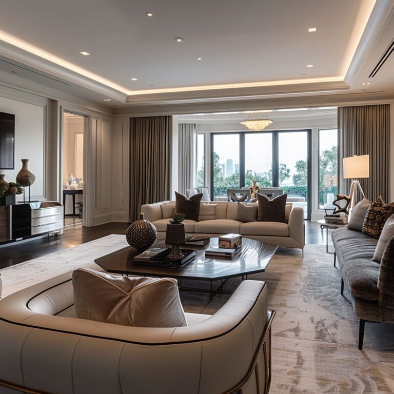 A Dive into Luxury Transitional Living Room Interior Design