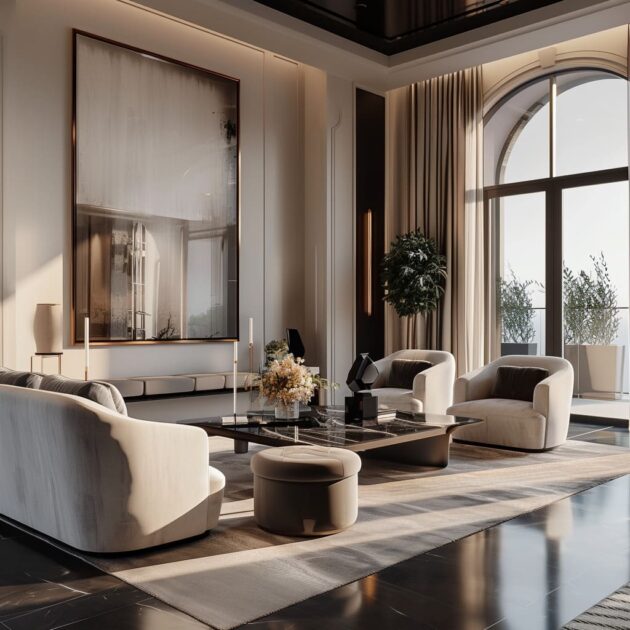 A Dive into Luxury Transitional Living Room Interior Design