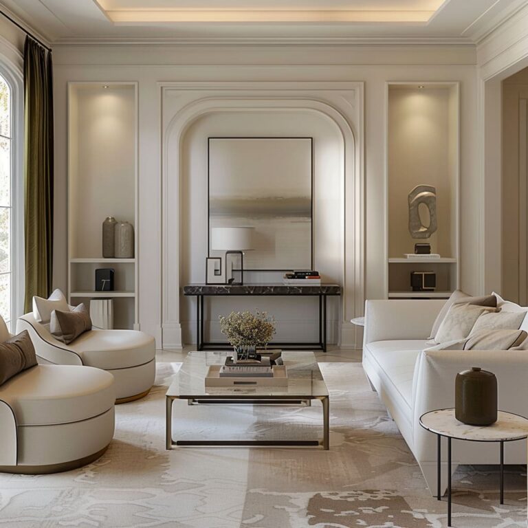 Delicate Dance of Contemporary Living Room Interior Design