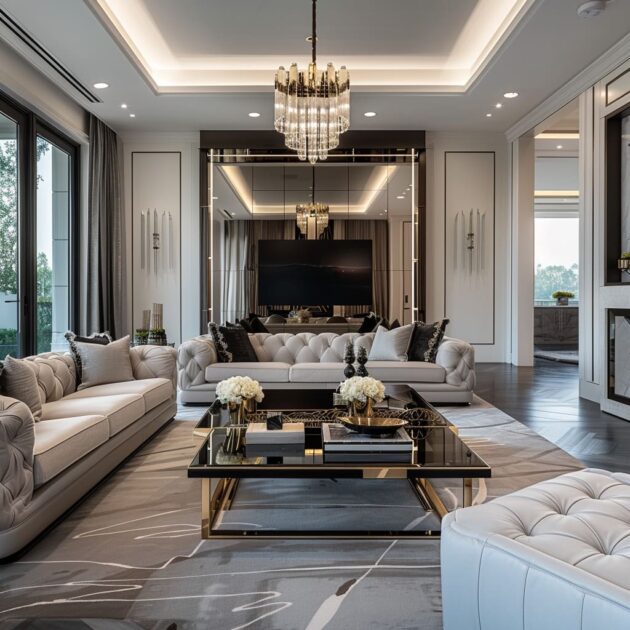 A Dive into Luxury Transitional Living Room Interior Design