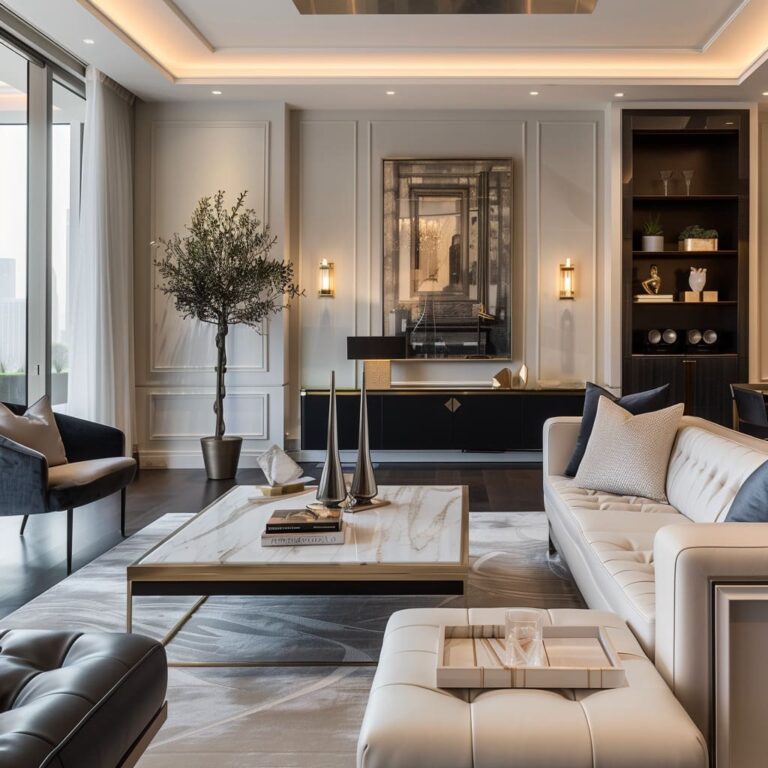 A Dive into Luxury Transitional Living Room Interior Design