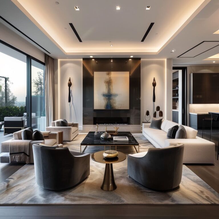 A Dive into Luxury Transitional Living Room Interior Design