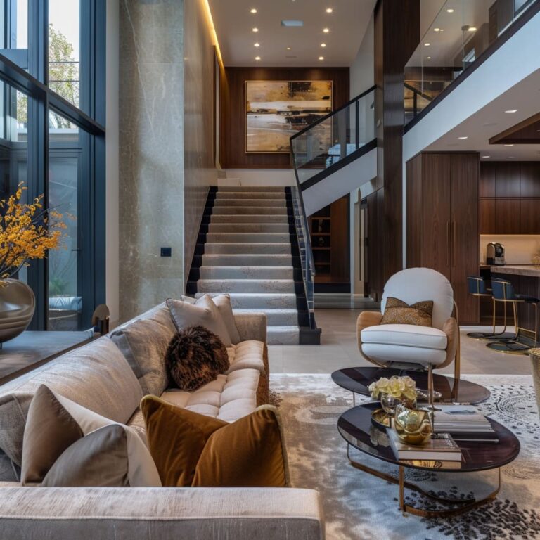 Architecture and Interior Design in 2-story House
