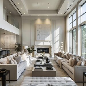 Mastering Minimalist Approach in Transitional Living Room Interiors