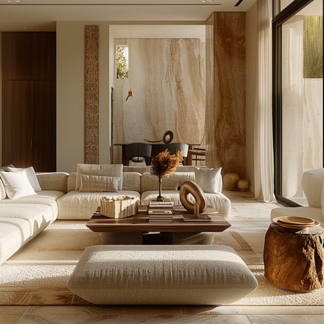 Minimalist Living Room Interiors with Natural Materials | FH
