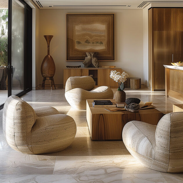 Minimalist Living Room Interiors with Natural Materials | FH