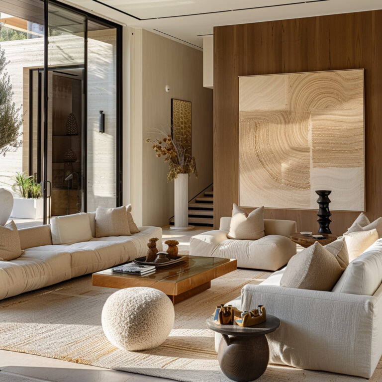 Minimalist Living Room Interiors with Natural Materials | FH