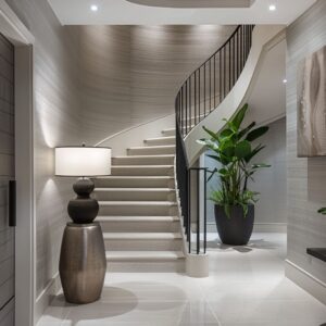 A beautiful curved staircase