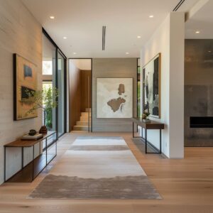 Visual Zone Color Modern House Interior Design: Zones and Structural Elements