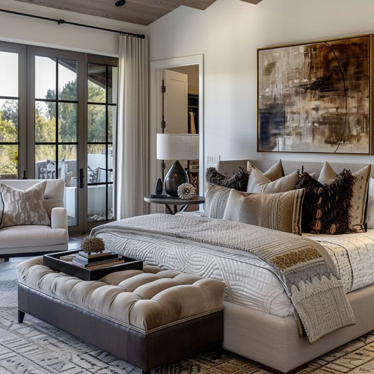 Modern Rustic Farmhouse Master Bedroom Design Ideas