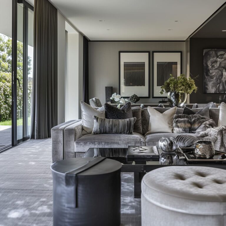 Textures In Luxury Apartment Living Rooms Reference: Design Ideas For A Living Room With A Grey Sofa