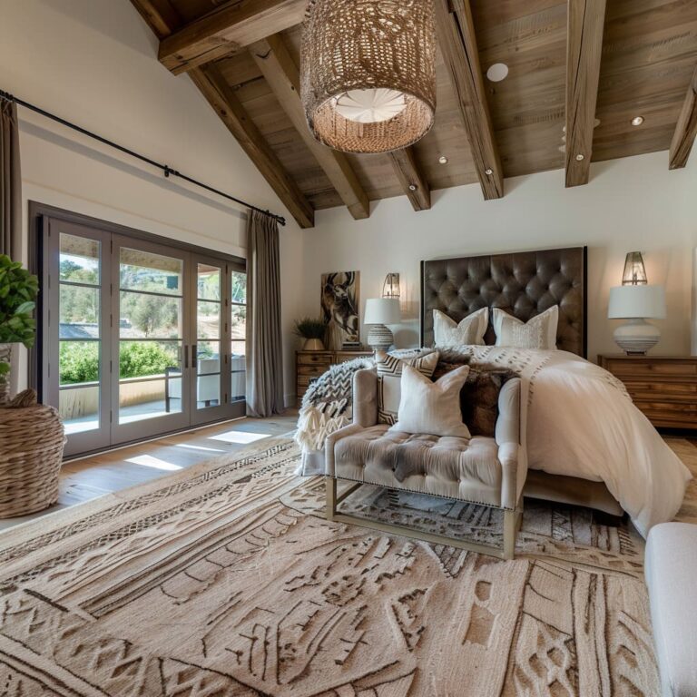Modern Rustic Farmhouse Master Bedroom Design Ideas