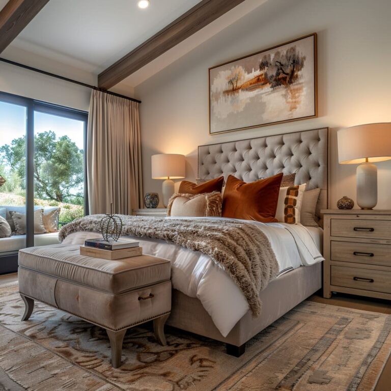Modern Rustic Farmhouse Master Bedroom Design Ideas