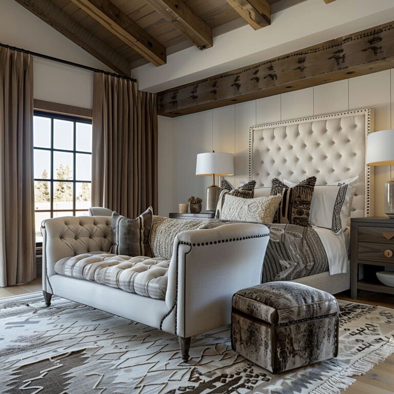 Modern Rustic Farmhouse Master Bedroom Design Ideas