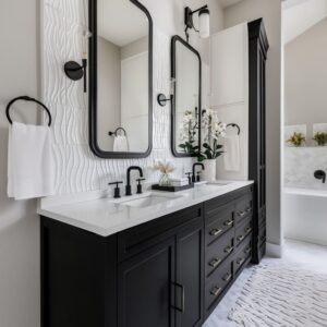Top Black and White Bathroom Design & Decor Ideas for a Modern Home