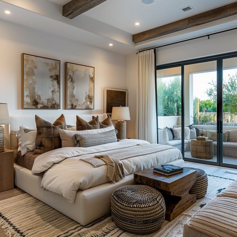Modern Rustic Farmhouse Master Bedroom Design Ideas