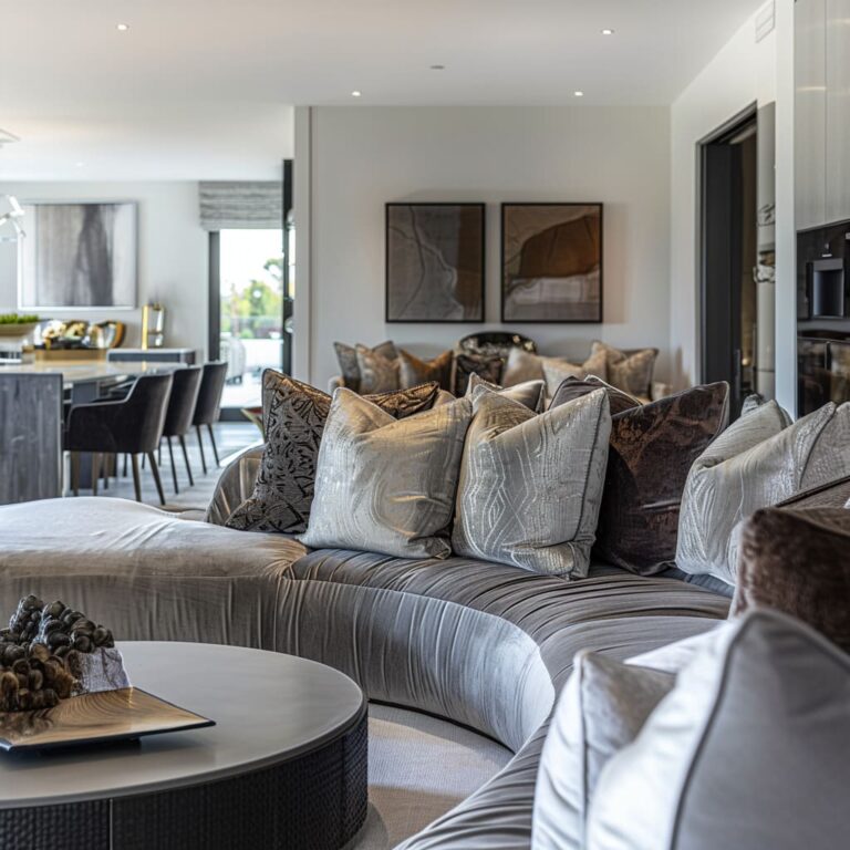 Design Ideas for a Living Room with a Grey Sofa and Decor