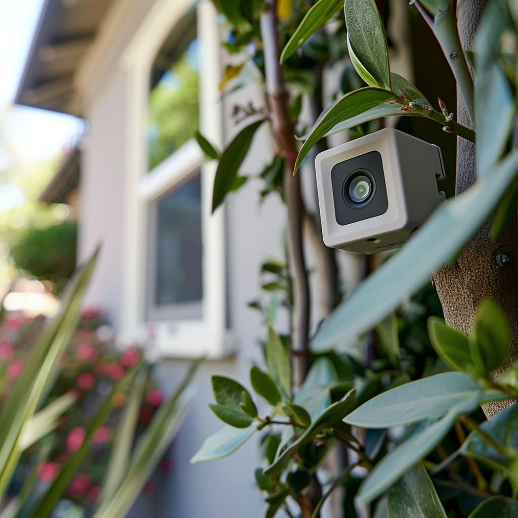 A Los Angeles style home equipped with advanced home monitoring systems