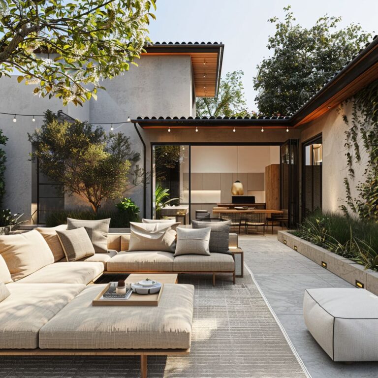 Outdoor Spaces In Japandi Style photo