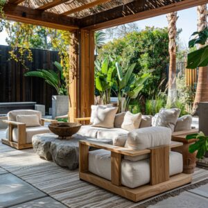 Calm and Cozy Backyard Design Ideas with a Blend of Contemporary, Japandi, and Scandinavian Styles