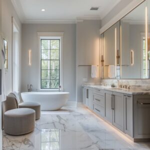 Dream Spa at Your Home: Master Bathrooms in Luxury White