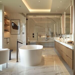 Dream Spa at Your Home: Master Bathrooms in Luxury White