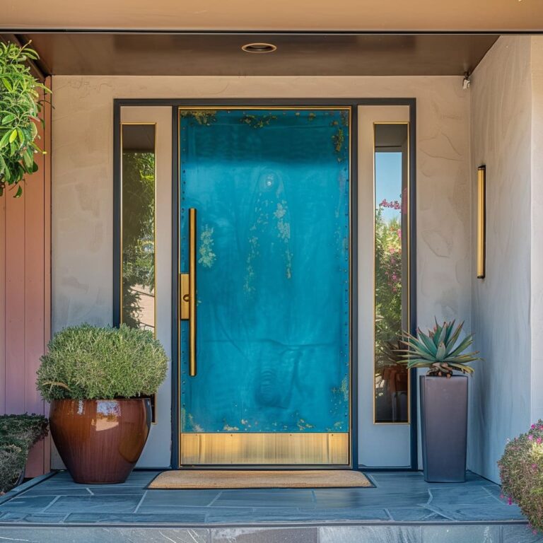 Stylish Entry Door Ideas on a Budget with Bold Colors