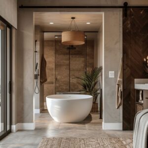 Why Luxurious Rustic Master Bathrooms Are Trending in the US