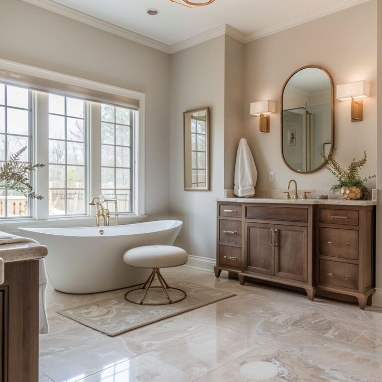 Elegant Master Bathroom Ideas in Luxury Transitional Style